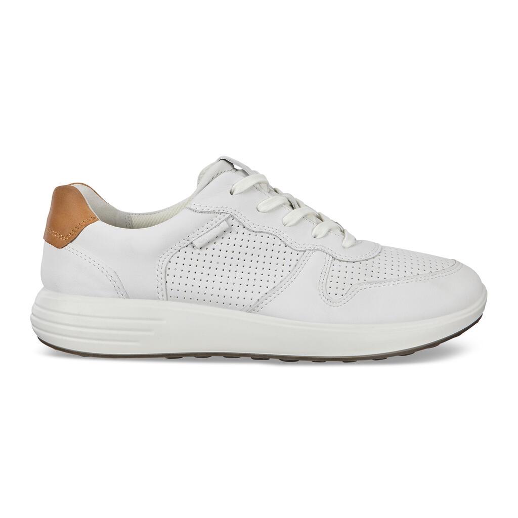 Baskets Ecco Soft 7 Runner Lace-Up Homme Blanche 4832-TSVIH